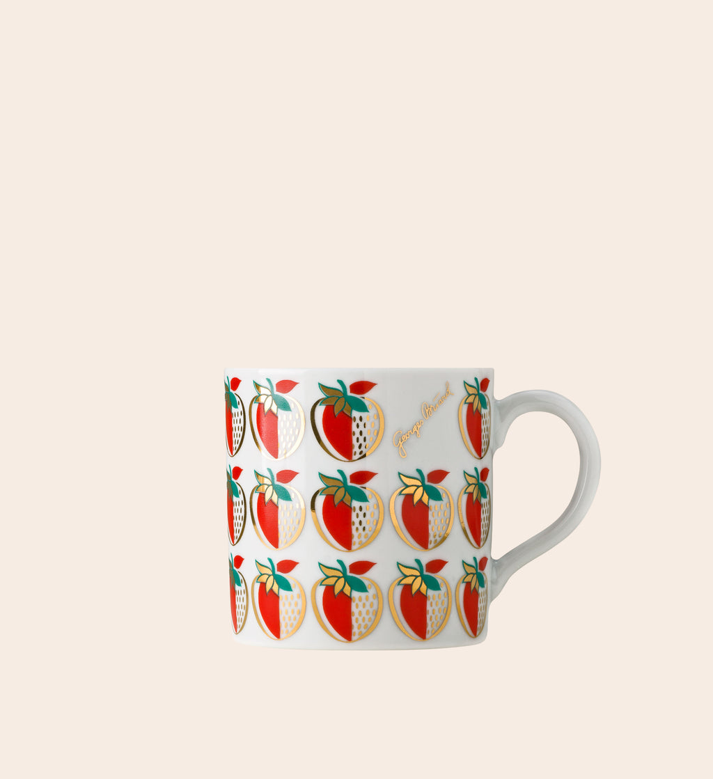 Strawberry Espresso Cup with Saucer