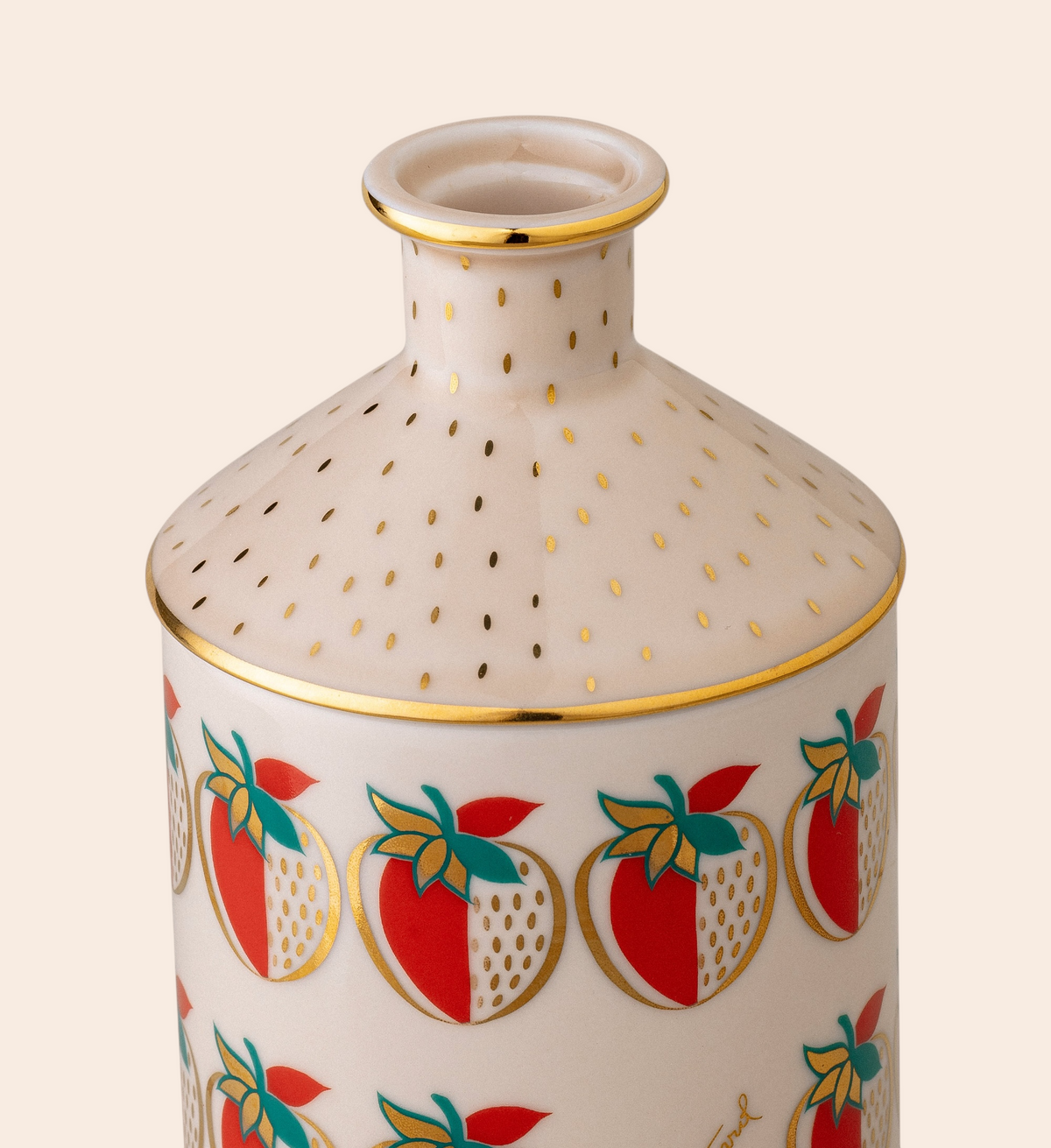 Strawberry Porcelain Candle